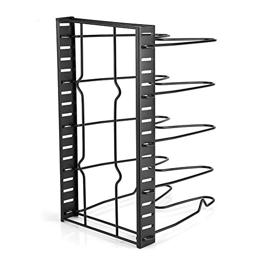 Cookware Bakeware Holder,Multi Tiers Pot Frying Pan Lid Storage Rack Organizer Kitchen Cookware Stand Holder for Kitchen Cabinet Countertop and Pantry - Thumbnail 6