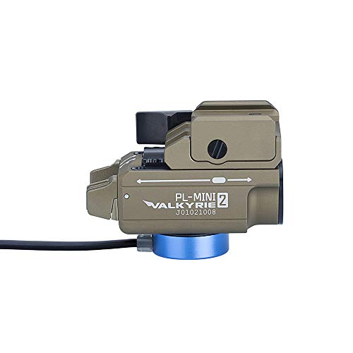 EdisonBright Olight PLMINI 2 (PL Mini 2) 600 Lumen Magnetic USB Rechargeable Modular Adjustable Mount Pistol Light Charging Cable Carry case (Desert Tan)