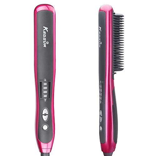 Kedsum ceramic hair straightener brush, ptc heating technology, t…
