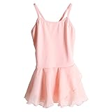 Stelle Girls' Cotton Camisole Dance Dress Ballet Dress Leotard (M, Pink)