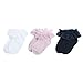 ESTAMICO Baby Girls Frilly Lace Ruffle Socks 3 Pack, 0-6 Months