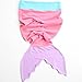 Zoom Cozy Mermaid Tail Blanket,All Season Warm Sleeping Bags for kids .Cute Gift(Pink and Purple) (S, Pink)