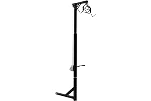 WBGANG Truck Hitch Game Hunting Hoist,500Lbs Capacity Hitch Mounted Deer Hoist with Extension Rod,Adjustable Height & 360 Degrees Swivel,Heavy Duty Deer Hanger for Skinning for Outdoor Hunting,Truck Hitch