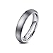 AW Tungsten Rings Brushed Wedding Band - Unisex Comfort Fit Engagement Anniversary Ring 4mm, Size 5-15