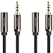 FosPower 6 Feet 3.5mm Male to 3.5mm Female Auxiliary (2 Pack), 4-Conductor TRRS Stereo Audio Extension Cable [24K Gold Plated Connectors] for Nintendo Switch, Apple, Samsung, Motorola, HTC, LG, Sony