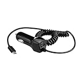 Wekin Ultra Fast Retractable Coiled Dual-port Car Charger Adapter for Samsung Galaxy S7/S7Edge,S6Edge,NOT5/4,Galaxys5 4/s3,and Usb Also for Apple Iphone/ipad , and More Android Devices (balck2.1A)