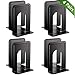 MROCO Universal Premium Bookends, Non-Skid, Heavy Duty Metal Book Ends for Shelves, Book Support, Book Stopper for Books, Movies, Magazines, Video Games, 6 x 4.6 x 6 inches, Black, 4 Pairs/8 Pieces