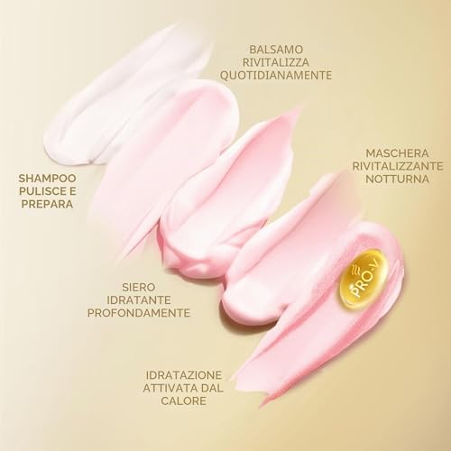 Pro-V Hydra Rivitalizza Heat & Glow Crema Non Risciacquata 135 ml. Protegge da umidità, crespo e calore. Formula Pro-V attivata dal calore. Morbidezza e lucentezza, senza appello