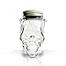ASSIS Happy Halloween Portable Skull Lights Solar Glass Jar —Light up Scary Skeleton Halloween Prop Decoration Lamp Halloween Lanterns