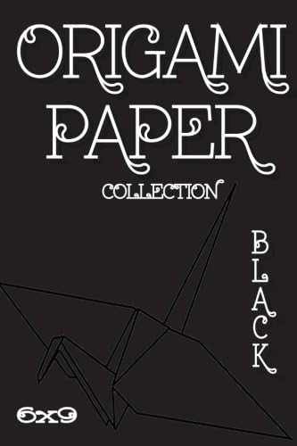 Origami Paper: Origami Designs BLACK 6"x9" 50 Pages (Craft Paper) (Stocking Stuffers) (Solid Paper)