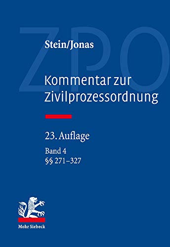 [B.E.S.T] Kommentar Zur Zivilprozessordnung: 271-327 (German Edition) RAR