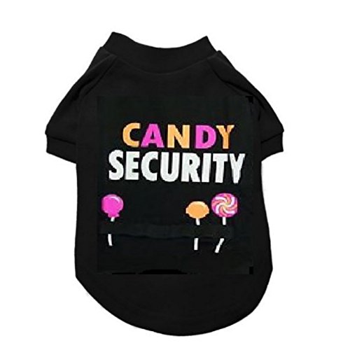 Candy Security Dog Costume Pet Tee Halloween T-Shirt Medium