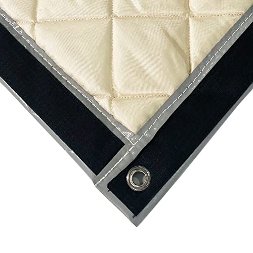 LTCANOPY Soundproofed Screen - Noise Blanket Acoustic Insulation Panels for Noise Reduction in Construction Sites, Roads, Factories, Sports Fields, Acoustic Insulation, 200 x 100 cm Grey