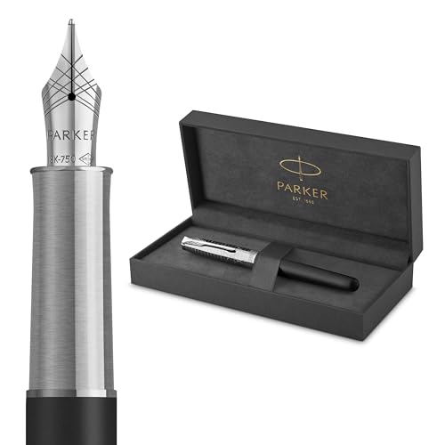 Parker Sonnet Fountain Pen | Legacy of Flight Collection | 18k Gold Fine Nib with Black Ink Refill | Chrome Trim | Gift Box