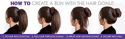 Beaute Galleria - Bundle 3 Pieces Chignon Hair Donuts Ring Style Bun Maker (Large, Medium, Small) (Black)