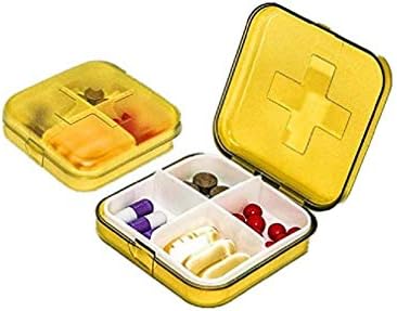 Noopvan Deal! Medicine Storage Box,Slots Portable Medical Pill Box Drug Medicine Case Organizer
