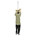 Halloween Haunters Hanging 6 Foot Scary Prisoner Zombie Man with Screaming Sounds and Light-Up Eyes Prop Decoration - Life-Size Hands Tied Tortured Soul - Haunted House Graveyard Entryway Display