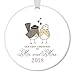 Our First Christmas as Mr & Mrs Ornament Adorable Newlywed Love Birds Ceramic Keepsake Wedding Gift 1st Holiday Married Couple Present 3