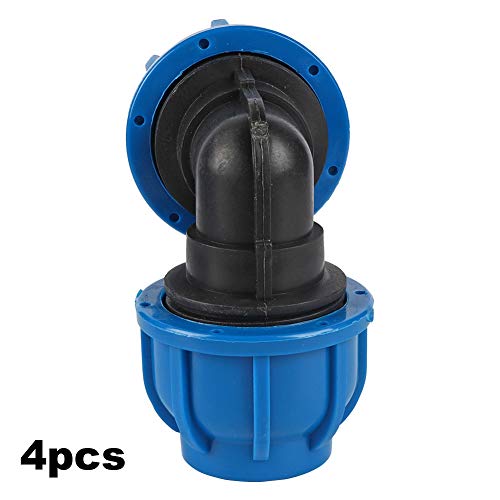 Cafopgrill 4 Stücke gartenschlauch Kupplung, PE Kunststoff Wasseranschluss Wasserleitung 32mm bis 32mm Winkeladapter… – Bild 7