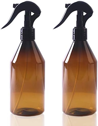Luxtrip 2 Pack Empty Plastic Pump Bottles fillable container with 10 oz Trigger spray Refillable sprayer Used for essential oils, cleaning products DIY clean Circular spray bottle