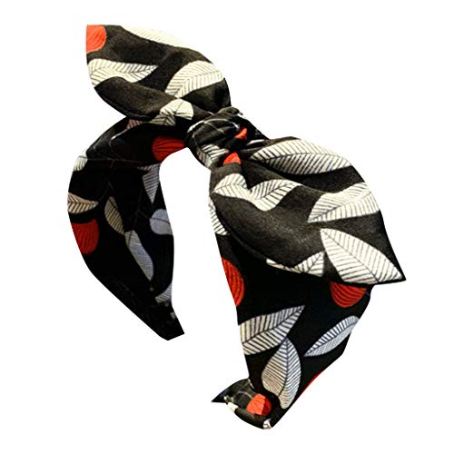 Hongxin Womens Headband, Womens Sweatband & Sports Headband for Running, Crossfit, Cycling, Yoga - Women's Crystal Headband Fabric Hairband Head Wrap Hair Band Accessories (Black) - Thumbnail 3