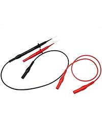 aidetek Sharp punta de acero inoxidable aguja Tip Sondas de Multímetro Test Leads 4 FLUKE Tester 600 V 1 A 4 mm Socket + plátano Plug Test Leads color rojo y negro