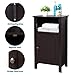 VASAGLE Bathroom Floor Storage Cabinet Adjustable Shelf Espresso UBCB45Z