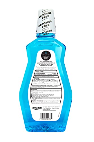 AMAZON BASICS MULTI ACTION ANTISEPTIC RINSE, ALCOHOL FREE, FRESH MINT, 1 LITER, 33.8 FLUID OUNCES, 1-PACK (PREVIOUSLY SOLIMO)