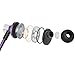 GOgroove AudiOHM DX Noise Isolating In-Ear Earbuds Earphones (Purple) with Anti-Tangle Cord and Interchangeable Silicone Ear Gels for Smartphones , Tablets , mp3 Players , Laptops , Portable DVD Players & More