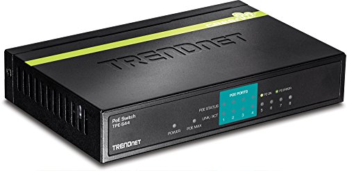 TRENDnet 8-Port 10/100Mbps PoE Switch, 4 x 10/100, 4 x 10/100 PoE, 802.3af, 30 W PoE Budget, TPE-S44