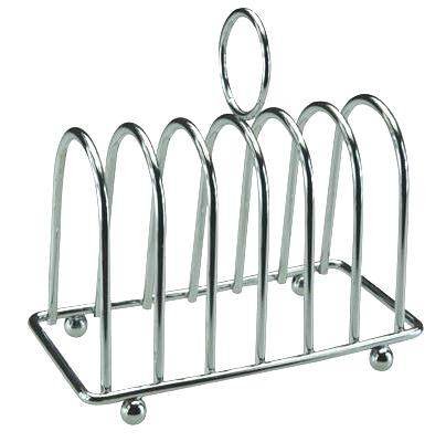 ETL Apollo Chrome Plated Toast Rack Organiser, Stainless Steel 6 Slice Bread Holder Stand