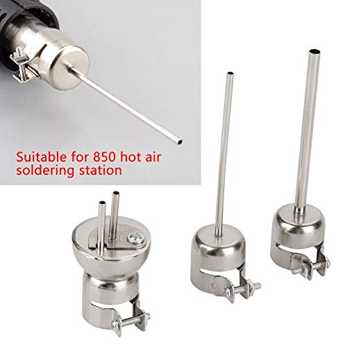 Heat Gun Nozzle Great Part to Replace For 850 Hot Air Soldering Station Repair Tool Accessory(3pcs Set)