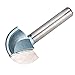 Core Box Router Bit, EnPoint Round Nose Bit 1/4In Shank Carbide-Tipped 2 Flutes Radius Core Box Router Bit 7/8