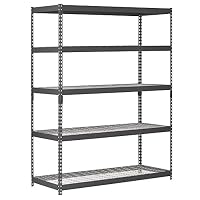 Edsal TRK-602478W5 Heavy Duty Steel Shelving In Black 60x24x78 inches