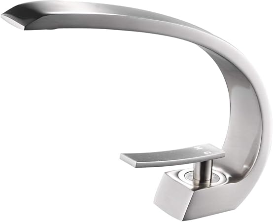 Owofan Contemporary Single Handle Single Hole Curved Type Bathroom