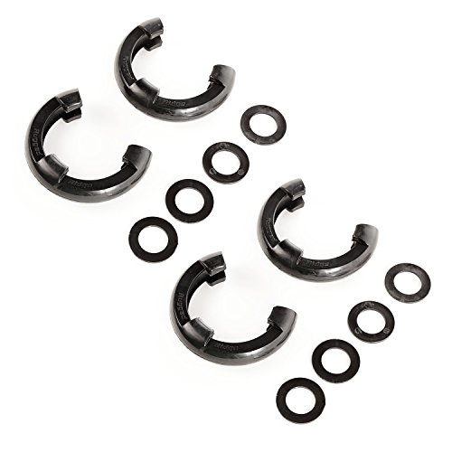 Rugged Ridge 11235.6 Black D-Ring Isolator Kit (2-Pair, 3/4-Inch)