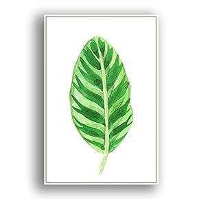 Framed Canvas Wall Art for Living Room, Bedroom Leaves Canvas Prints for Modern Home Decoration Ready to Hang - 16"x24" inches