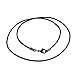 DragonWeave Gunmetal 1.8mm Fine Black Leather Cord Necklace