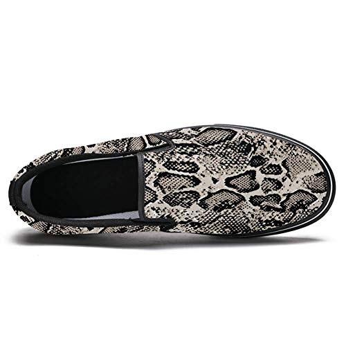41o2KSws0NL TIZORAX Mocasines sin costuras de piel de serpiente para hombres y niños, zapatos planos de lona para barco TIZORAX Mocasines sin costuras de piel de serpiente para hombres y niños, zapatos planos de lona para barco - Imagen 7