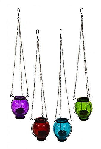 east2eden-Hanging-Moroccan-Glass-Tea-Light-Candle-Holder-Lantern-Garden-Home-Ornament-in-Choice-of-Colours-Deals-Set-of-4-Colours