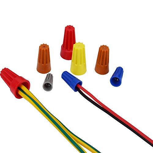 158PCS wire connector screw terminal wire nut classification, with spring inserted torsion nut cap connection cap 16-22/16-20/14-18/10-14AWG terminal block connector with nut for wiring project