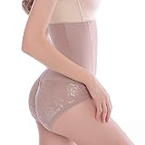 MSJESSIE Women Butt Lifter Shapewear High Waist Tummy Control Slimming Underwear Shorts Beige, Large