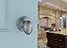 Copper Creek EK2040SS Egg Door Knob, Keyed Entry Function, 1 Pack, in Satin Stainless
