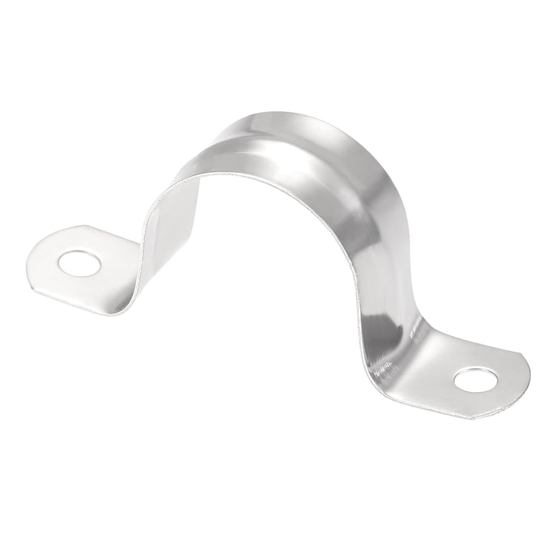 Unifizz 32mm(1.3") Rigid Pipe Strap 2 Holes U Bracket Cable Clamp, 201 Stainless Steel Tension Tube Clip Conduit Clamp Hanger 25pcs