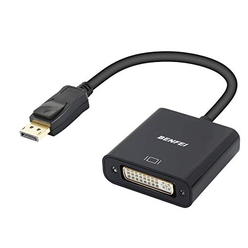 DisplayPort to DVI DVI-D Single Link Adapter, Benfei Display Port to DVI Converter Male to Female Black Compatible for Lenovo, Dell, HP and Other Brand