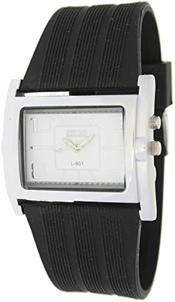 CELEB L-801 - Reloj Unisex Esfera Blanca - Correa de Silicona ...