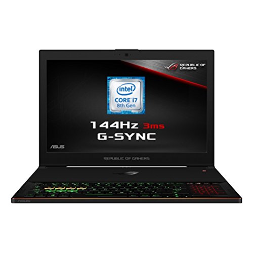 ASUS ROG Zephyrus GX501GI-EI005T 15.6 Inch FHD 144 Hz with 3 ms Screen Gaming Laptop - (Black) (Intel Core i7-8750H Processor, 16 GB RAM, 512 GB PCI-e SSD, NVidia GTX1080 8 GB Max-Q, Windows 10)
