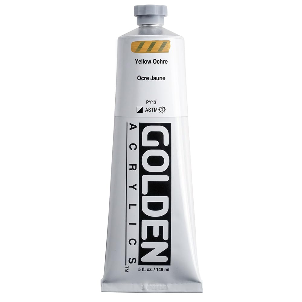 5 Oz Heavy Body Acrylic Paint - Yellow Ochre | Rich, Opaque Artist Color