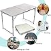 Lovinland Aluminum Folding Table, Portable Camping Table 4 Foot Lightweight Foldable Table Height Adjustable for Party Picnic Dining Outdoor Indoor Use
