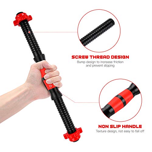 Garneck 16.5inch Threaded Dumbbell Handles,2pcs Adjustable Dumbbell Bar